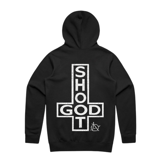 SHOOT GOD Hoodie by Robban Bäck